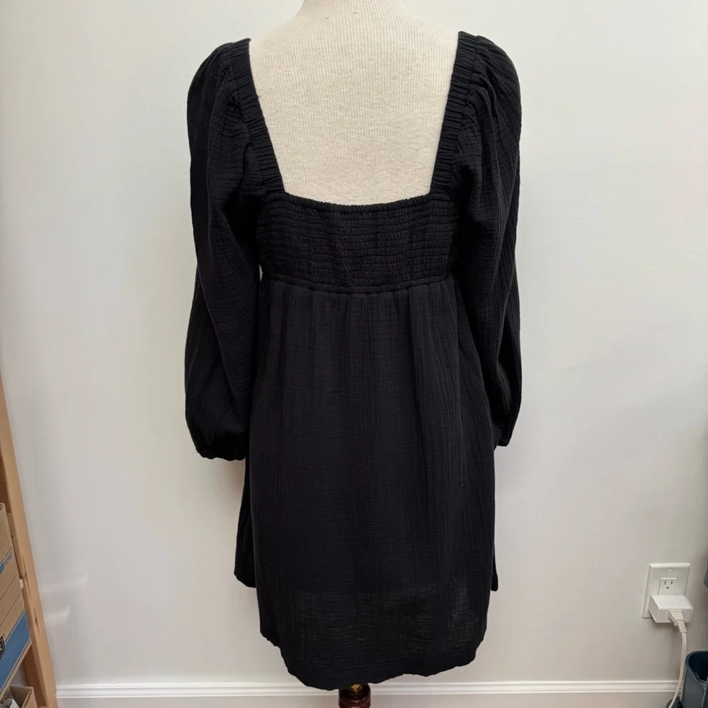 J.‎ Crew Square Neck Cotton Gauze Milkmaid Dress